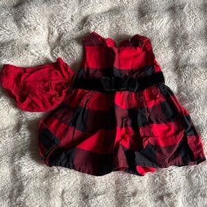 Carter's Red and Black Plaid Dress Set